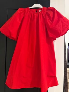 And other stories Red Puff Sleeve Mini Dress